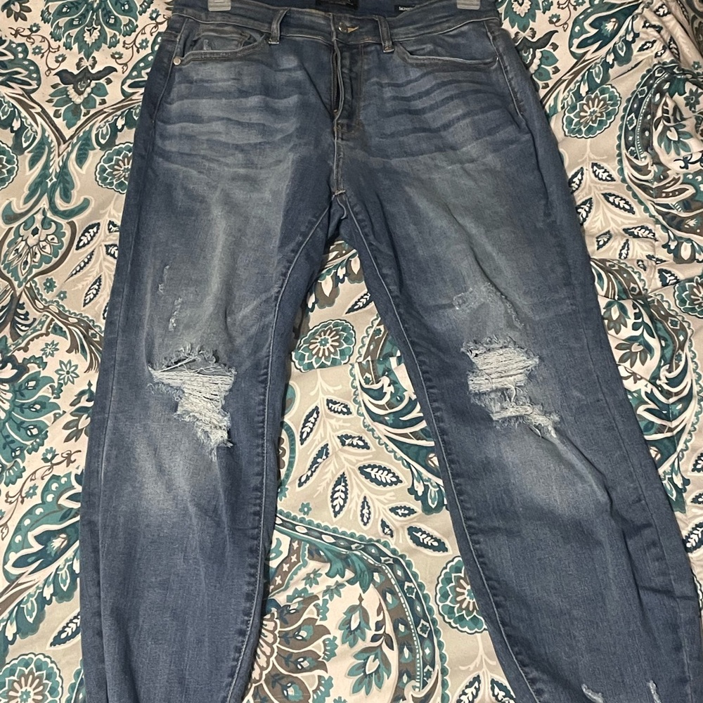 Women's Blue Distressed Jeans